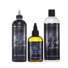 Men’s Trio: African Black Soap Hair Growth Shampoo, Hair Growth Conditioner, Organic Hair Growth Oil - BlackHairandSkincare