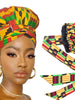 Tribe African Print  Satin Lined Bonnet Head Wrap - BlackHairandSkincare